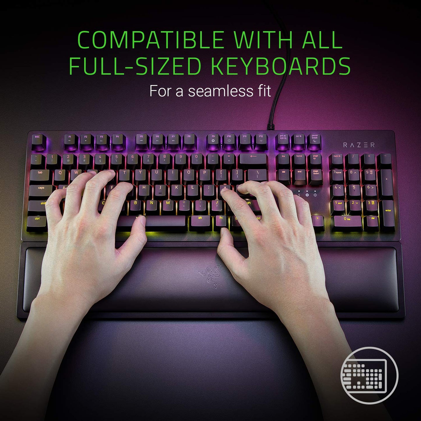 RAZER ERGONOMIC WRIST RESTFORFULL-SIZED KEYBOARDS RC21-01470200-R3M1