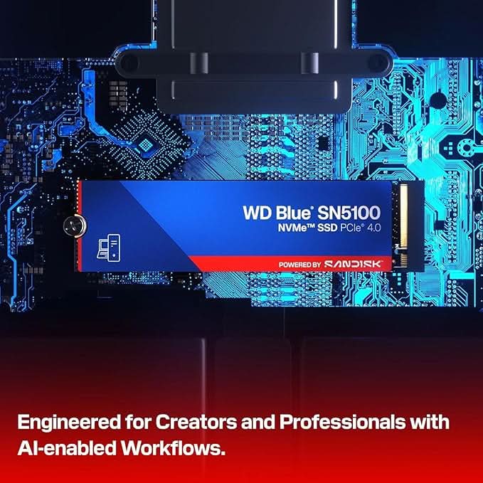 Western Digital WD Blue SN5100 NVMe 1TB, Upto 7100MB/s R SSD WDS100T5B0E-00CPE0