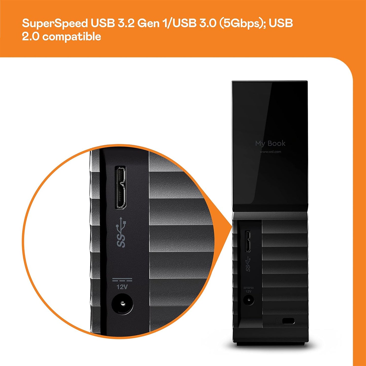 WESTERN DIGITAL 22TB MY BOOK DESKTOP EXTERNAL HARD DISK DRIVE WDBBGB0220HBK-NA