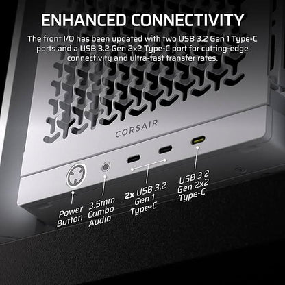 Corsair Chassis Frame 4000D LCD RS ARGB Premium Mid-Tower PC Case without PSU White - CC-9011327-WW