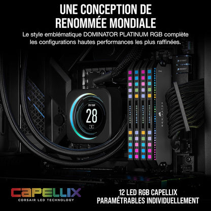CORSAIR DOMINATOR PLATINUM RGB DDR5 RAM 64GB (2X32GB) 6000MHZ CL30- GRAY (CMT64GX5M2B6000Z30)