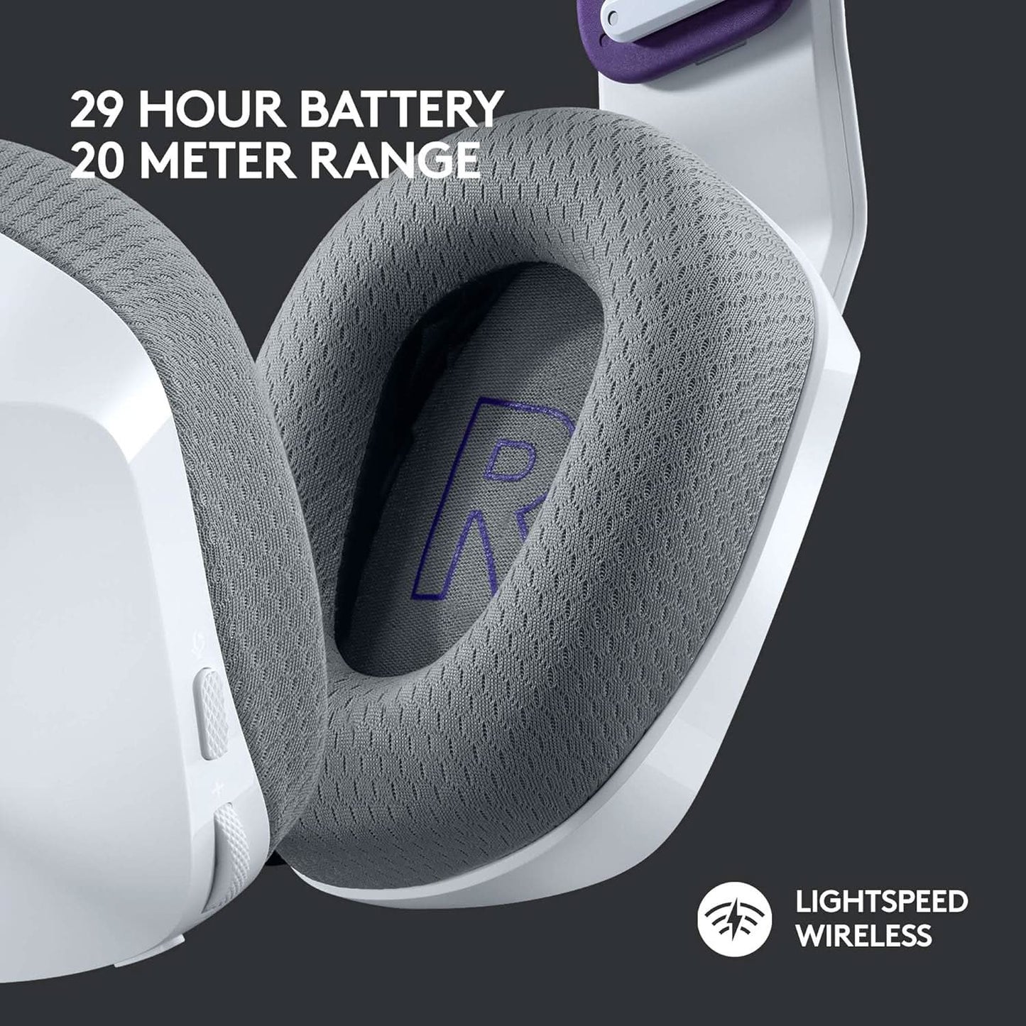 LOGITECH G733 LIGHTSPEED WIRELESS RGB HEADPHONES WHITE