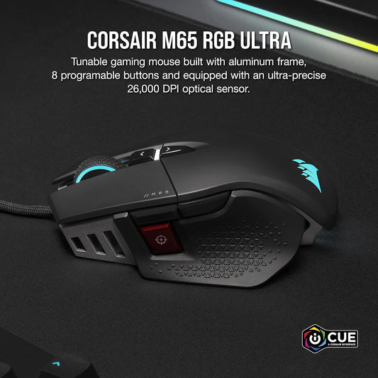 CORSAIR M65 RGB ULTRA TUNABLE FPS GAMING USB MOUSE