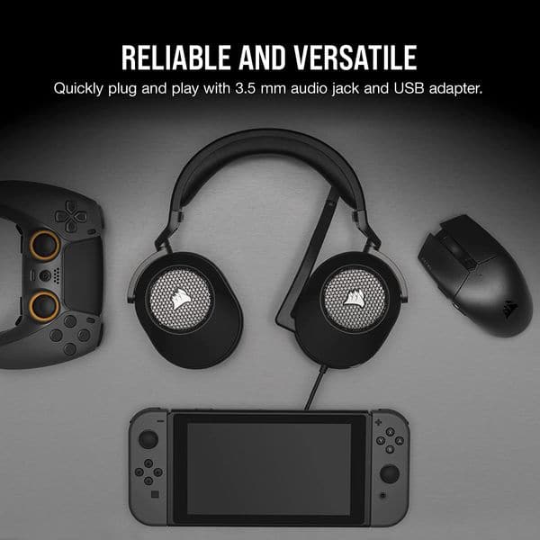 CORSAIR HS65 Wired 7.1 Surround Gaming Headphone With Mic ( Carbon ) ( PC/Mobile/Mac/Xbox )