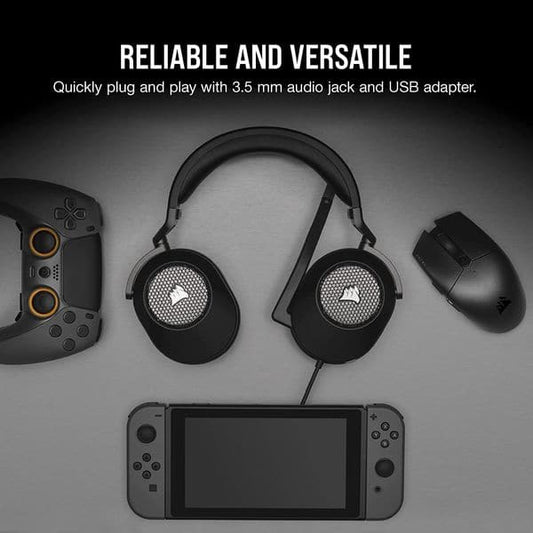 CORSAIR HS65 Wired 7.1 Surround Gaming Headphone With Mic ( Carbon ) ( PC/Mobile/Mac/Xbox )