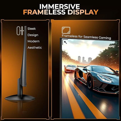 AOC 21.5 VA Borderless, FHD 1920 x 1080, 120 Hz, 250 cd/m², 1MS, VGA x1, HDMI x1.NTSC 86% / sRGB 102% , Black , Flicker Free , Low Blue Mode.