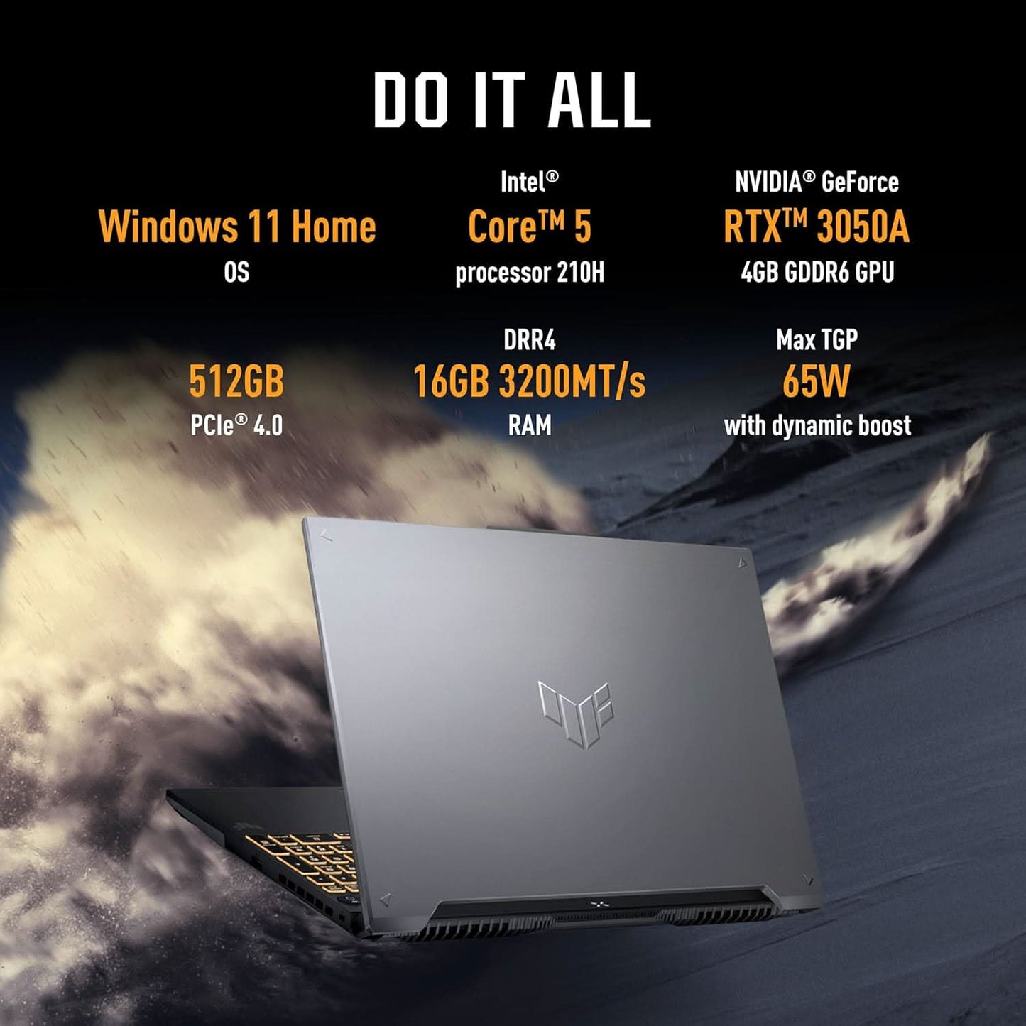 ASUS TUF GAMING F16 FX607VB-RL087WS [CORE5-210H/16GB/512GB SSD/WIN11 HOME+MSO/16.0"/4GB-RTX3050A GRAPHICS/1 YEAR(S)/GREY]