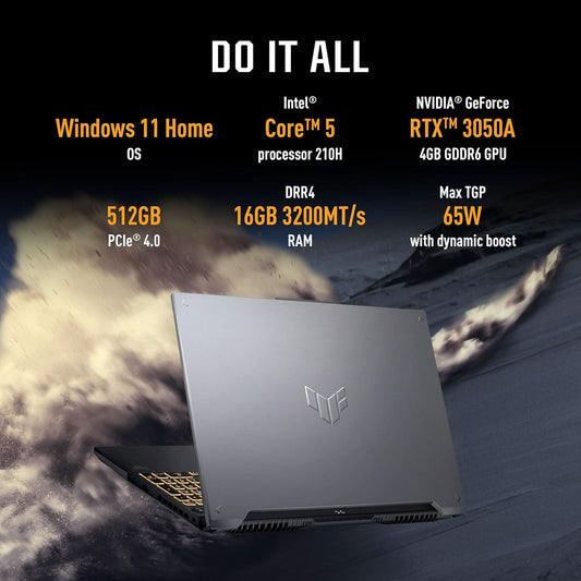 ASUS TUF GAMING F16 FX607VB-RL087WS [CORE5-210H/16GB/512GB SSD/WIN11 HOME+MSO/16.0"/4GB-RTX3050A GRAPHICS/1 YEAR(S)/GREY]