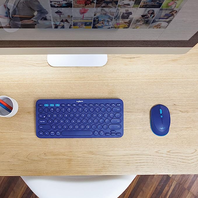 LOGITECH M337 Bluetooth Ambidextrous Gaming Mouse (M337) (1000DPI/3 Macro Button) (Blue)