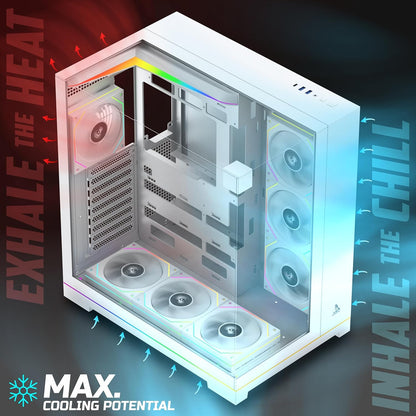 TAG GAMERZ SUPERNOVA MID-TOWER GAMING CABINET WHITE