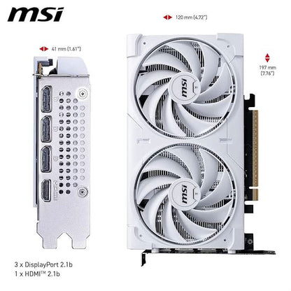 MSI GeForce RTX 5060 8G Ventus 2X OC White Graphic Card