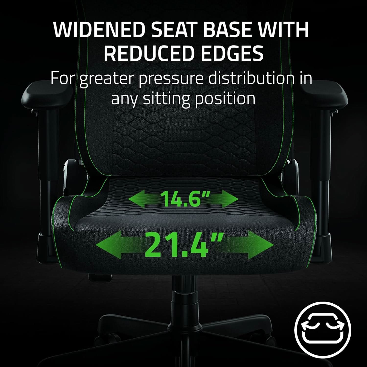 RAZER ISKUR V2 X - GAMING CHAIR BLACK FABRIC - RZ38-05310100-R3UA