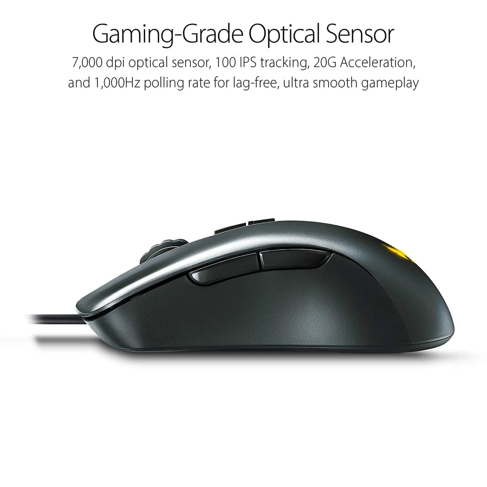 ASUS TUF M3 Wired Ergonomic RGB Gaming Mouse ( TUF-GAMING-M3-GEN-II ) ( 7000DPI / 7 Macro Buttons ) ( Black )