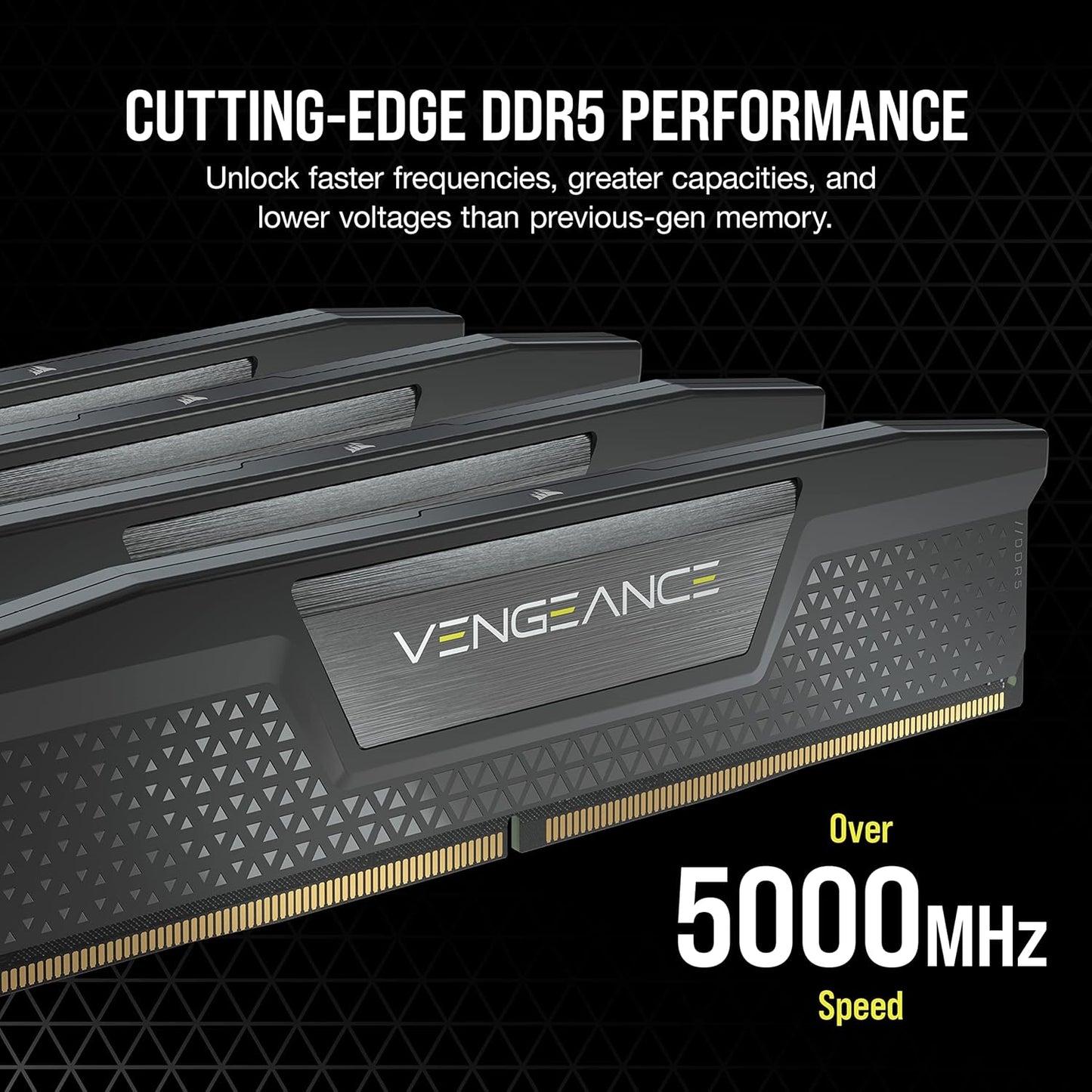 CORSAIR VENGEANCE 32GB RAM (1X32GB) DDR5 DRAM 5200MHZ BLACK CMK32GX5M1B5200C40