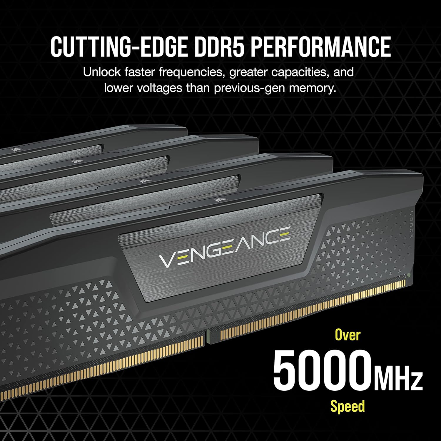 CORSAIR VENGEANCE 32GB RAM (1X32GB) DDR5 DRAM 5200MHZ BLACK CMK32GX5M1B5200C40
