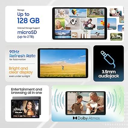 SAMSUNG GALAXY TAB A11 8GB RAM 128GB ROM WIFI and 4G
