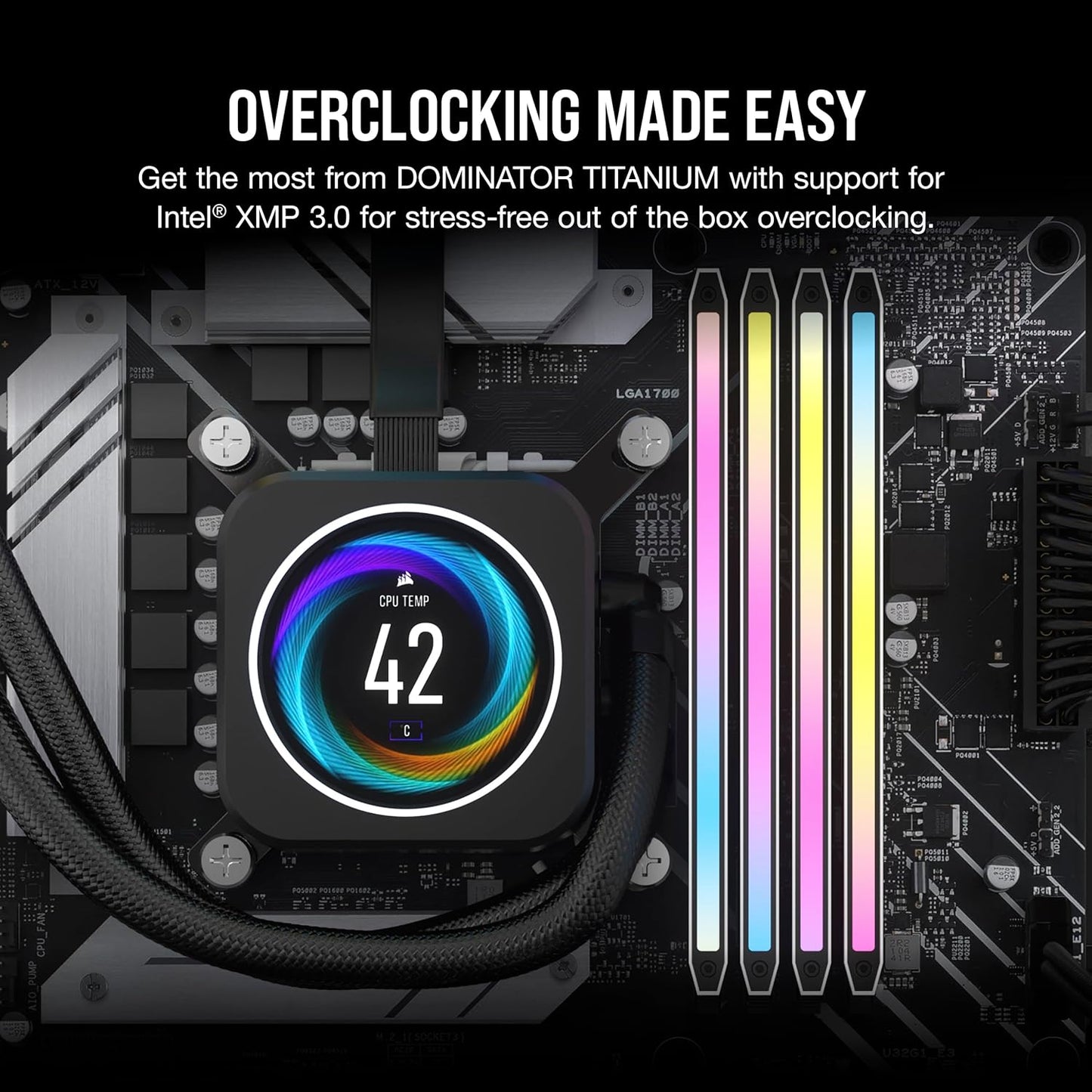 CORSAIR MEMORY CMP32GX5M2B6000C30W DOMINATOR TITANIUM 2 32GB (2 X 16GB) DDR5 6000 CL30-36-36-76 1.40V INTEL XMP MEMORY - WHITE
