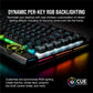CORSAIR K100 RGB OPTICAL-MECHANICAL GAMING KEYBOARD BACKLIT RGB LED CORSAIR OPX BLACK PBT KEYCAPS CH-912A01A-NA