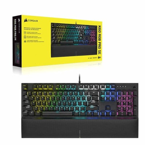 CORSAIR K60 Pro SE RGB Full Size Mechanical Wired Gaming Keyboard ( Black ) ( Cherry MX Switch ) ( CH-910D119-NA )