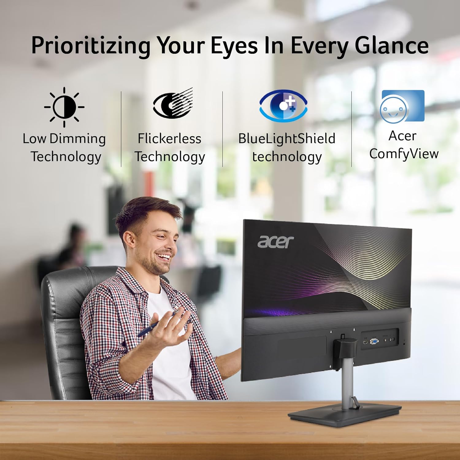 ACER RS272 27 INCH FULL HD IPS ULTRA-THIN (6.9MM) BACKLIT LED MONITOR
