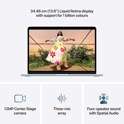 Apple 13-inch MacBook Air M5 chip with 10 core CPU and 10 core GPU, 24GB, 1TB SSD - Sky Blue