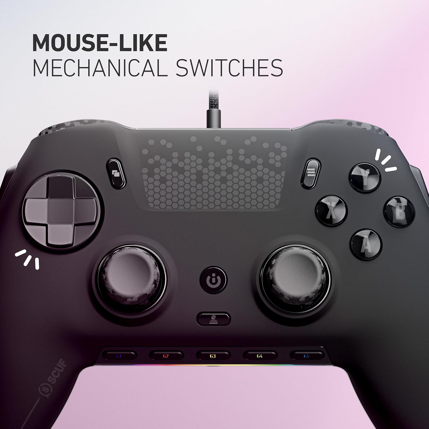 CORSAIR SCUF ENVISION WIRED PC GAMING CONTROLLER - 5 REMAPPABLE G-KEYS - REMAPPABLE BACK PADDLES - BLACK