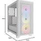 CORSAIR 3000D RGB AIRFLOW MID-TOWER (ATX) CABINET (WHITE) CC-9011256-WW