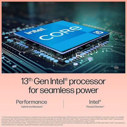 HP 15, 13th Gen Intel Core i5-1334U Laptop (12GB DDR4,512GB SSD) Anti-Glare,Micro-Edge,15.6''/39.6cm, FHD, Win11,M365,Office24, Silver,1.59kg, Iris Xe Graphics, FHD Camera w/Privacy Shutter, fd0575TU