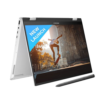 ASUS ZENBOOK 14 FLIP OLED (2023), INTEL CORE EVO I7-1360P 13TH GEN, 14 INCH (35.56 CM) 2.8K 90HZ OLED, (16GB RAM & 1TB SSD), UP3404VA-KN753WS MARSHMALLOW MD100 MOUSE (GRAY)