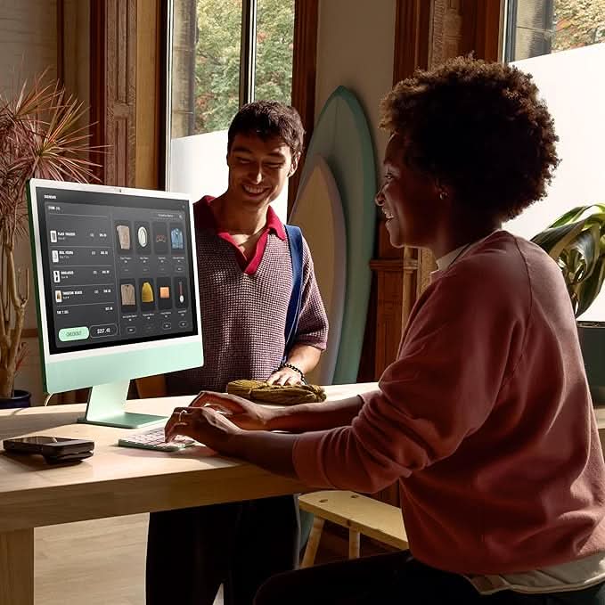 Apple 24-inch iMac with Retina 4.5K display M4 chip with 10 core CPU and 10 core GPU, 24GB, 512GB SSD - Silver