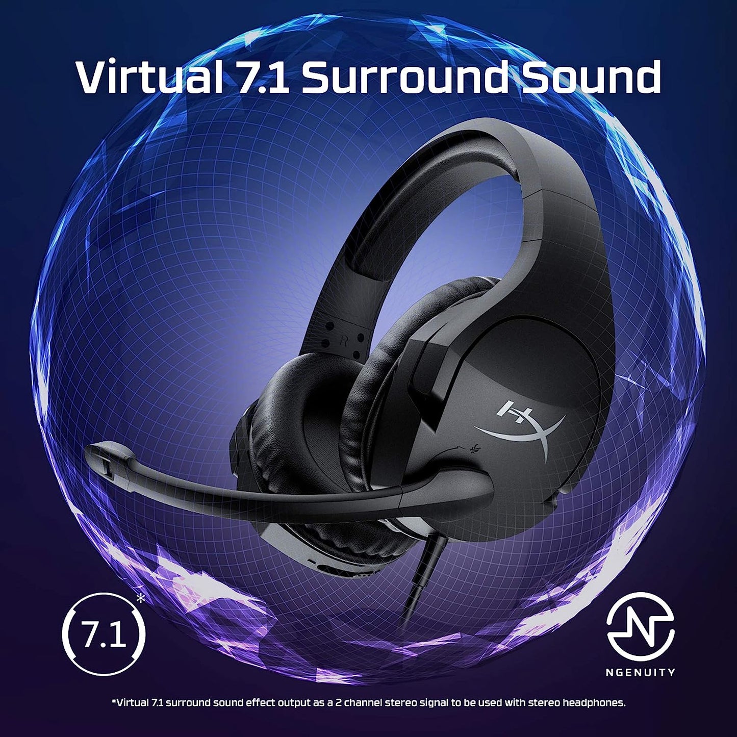 HYPERX Cloud Stinger S Virtual 7.1 Surround Wired Gaming Headphone ( Black ) ( PC )