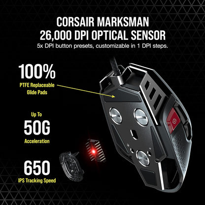 CORSAIR M65 RGB ULTRA TUNABLE FPS GAMING USB MOUSE
