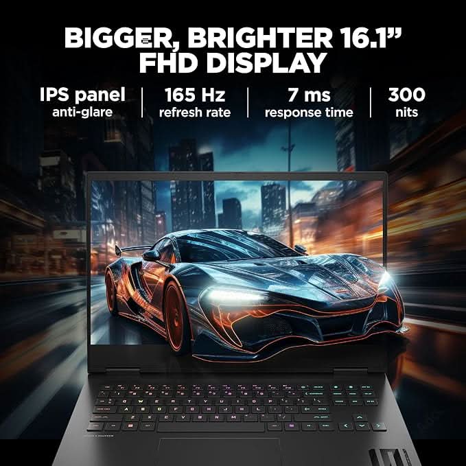 HP OMEN 16 GAMING XD0020AX [R7-7840HS RYZEN/16GB/1TB SSD/WIN11 HOME+MSO/16.0 INCH/8GB-RTX4060 GRAPHICS /1 YEAR(S)/BLACK]