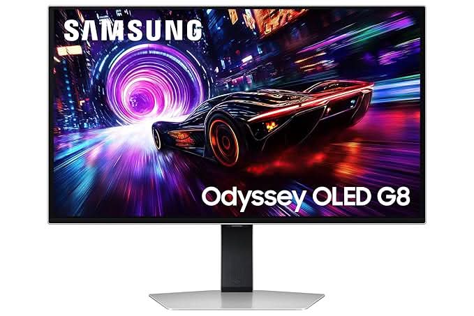 Samsung 27 Inch Odyssey G8 QD-OLED 4K Gaming Monitor LS27FG810SWXXL