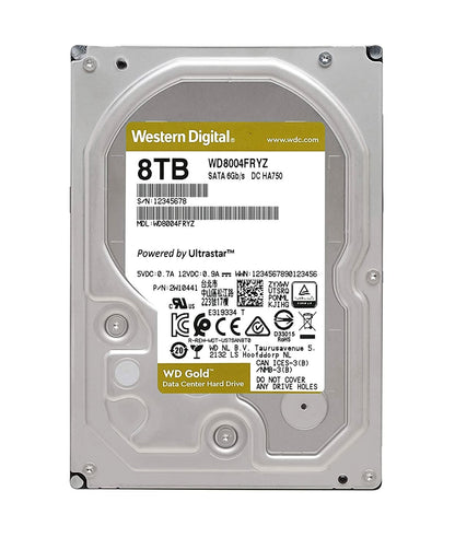 WESTERN DIGITAL GOLD 8TB ENTERPRISE CLASS SERVER INTERNAL SATA HARD DRIVE