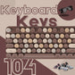 AULA AC306 WIRELESS KEYBOARD WITH RETRO KEYS ,MIX BROWN