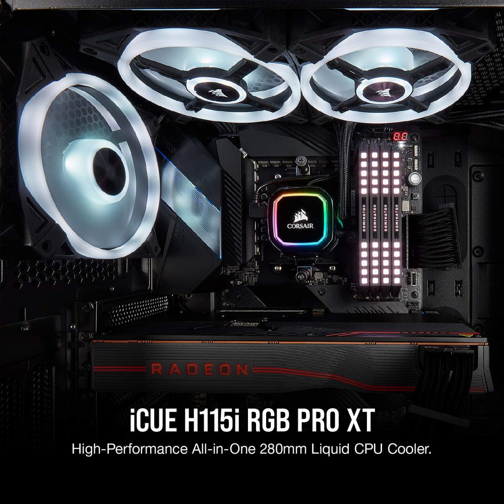 CORSAIR ICUE H115i RGB Pro XT 280mm CPU Liquid Cooler (Black)
