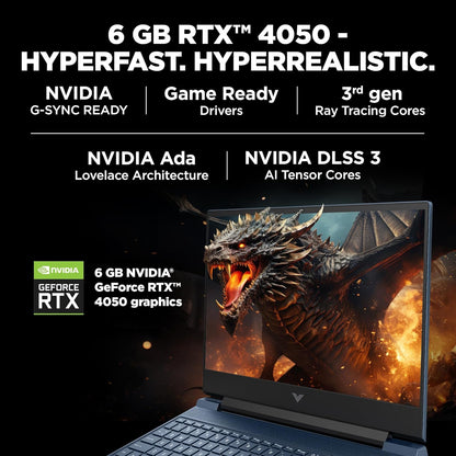 HP VICTUS 15 FB2114AX [R7-8845HS RYZEN/16GB/512GB SSD/WIN11 HOME+MSO/15.6 INCH/6GB-RTX4050 GRAPHICS /1 YEAR(S)/BLUE]