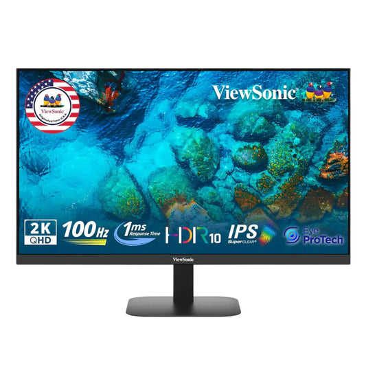 VIEWSONIC VA2708 27 Inch 2K QHD 100Hz IPS Panel 111% SRGB 1MS Adaptive Sync Gaming Monitor