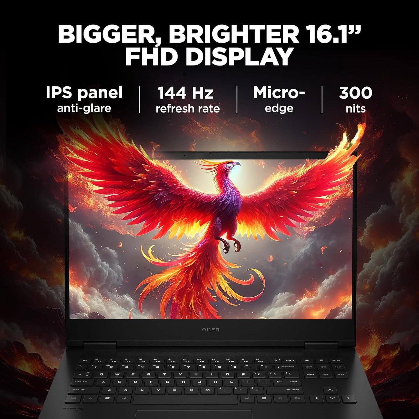 HP OMEN 16 GAMING WF1096TX [CI7-14650HX 14TH GEN/16GB/1TB SSD/WIN11 HOME/16.0 INCH/8GB-RTX4060 GRAPHICS /1 YEAR(S)/BLACK]