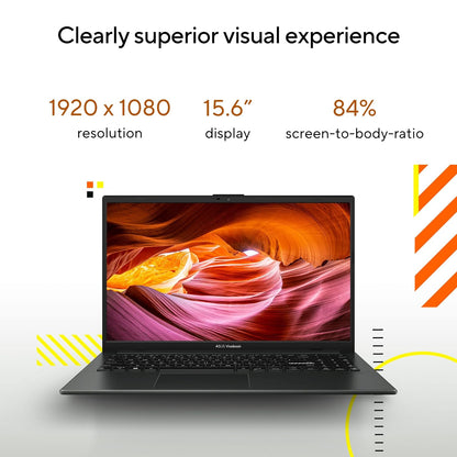ASUS VIVOBOOK GO 15 (2023), AMD RYZEN 5 7520U, 15.6-INCH (39.62 CM) FHD, THIN & LIGHT LAPTOP (8GB/512GB SSD/WINDOWS 11/OFFICE 2021/ALEXA BUILT-IN/MIXED BLACK/1.63 KG), E1504FA-NJ522WS