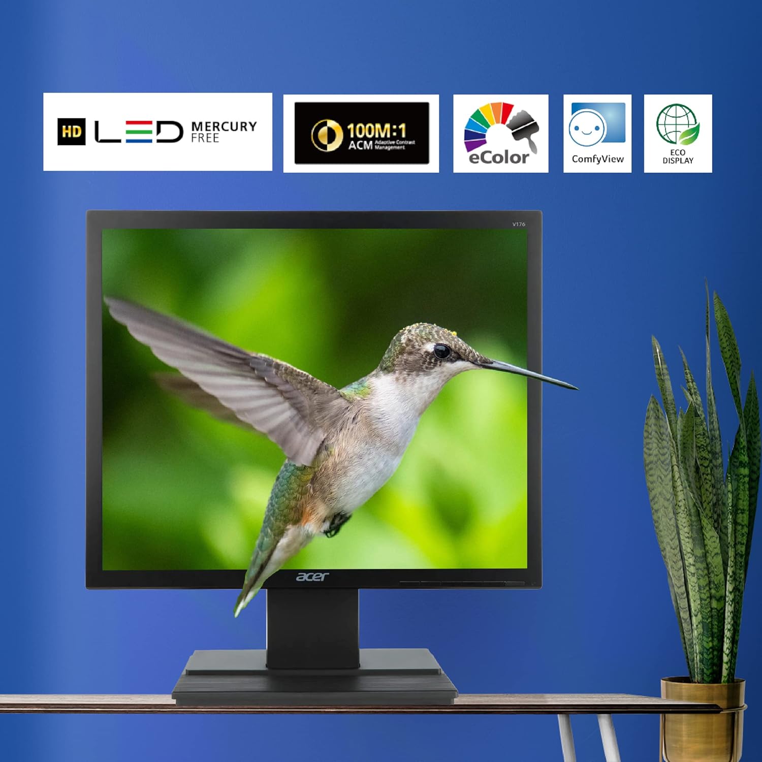 ACER V176L 17-INCH(44CM) SQUARE 1280 X 1024 (SXGA) RESOLUTION LED