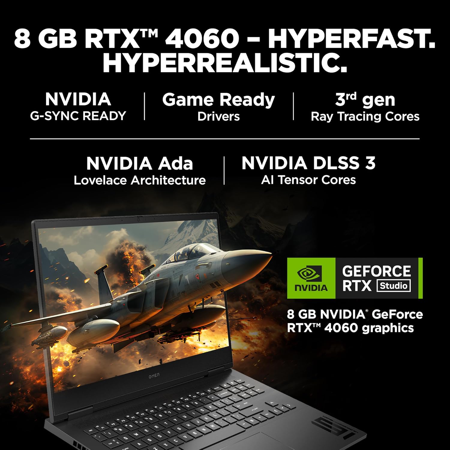 HP OMEN 16 GAMING WF1096TX [CI7-14650HX 14TH GEN/16GB/1TB SSD/WIN11 HOME/16.0 INCH/8GB-RTX4060 GRAPHICS /1 YEAR(S)/BLACK]