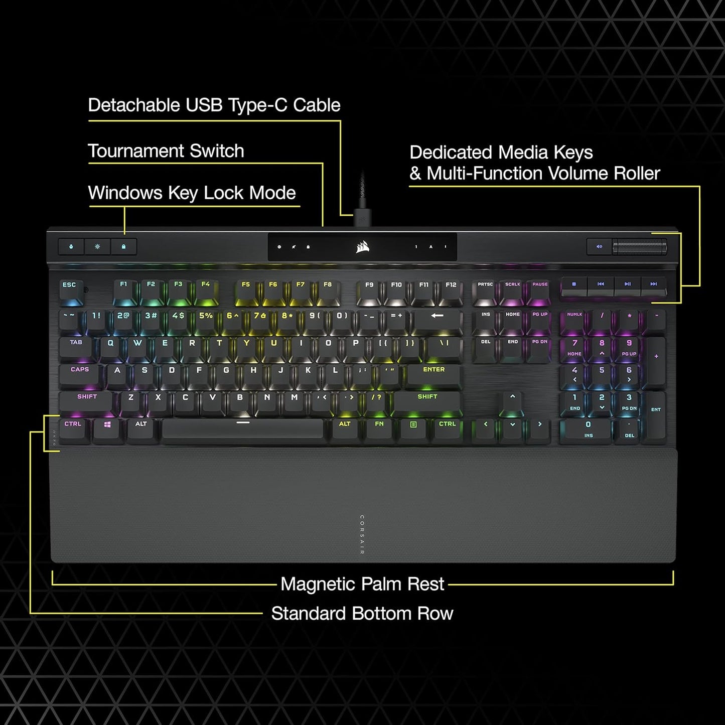 CORSAIR K70 MK.2 RGB CHERRY MX BROWN MECHANICAL GAMING KEYBOARD