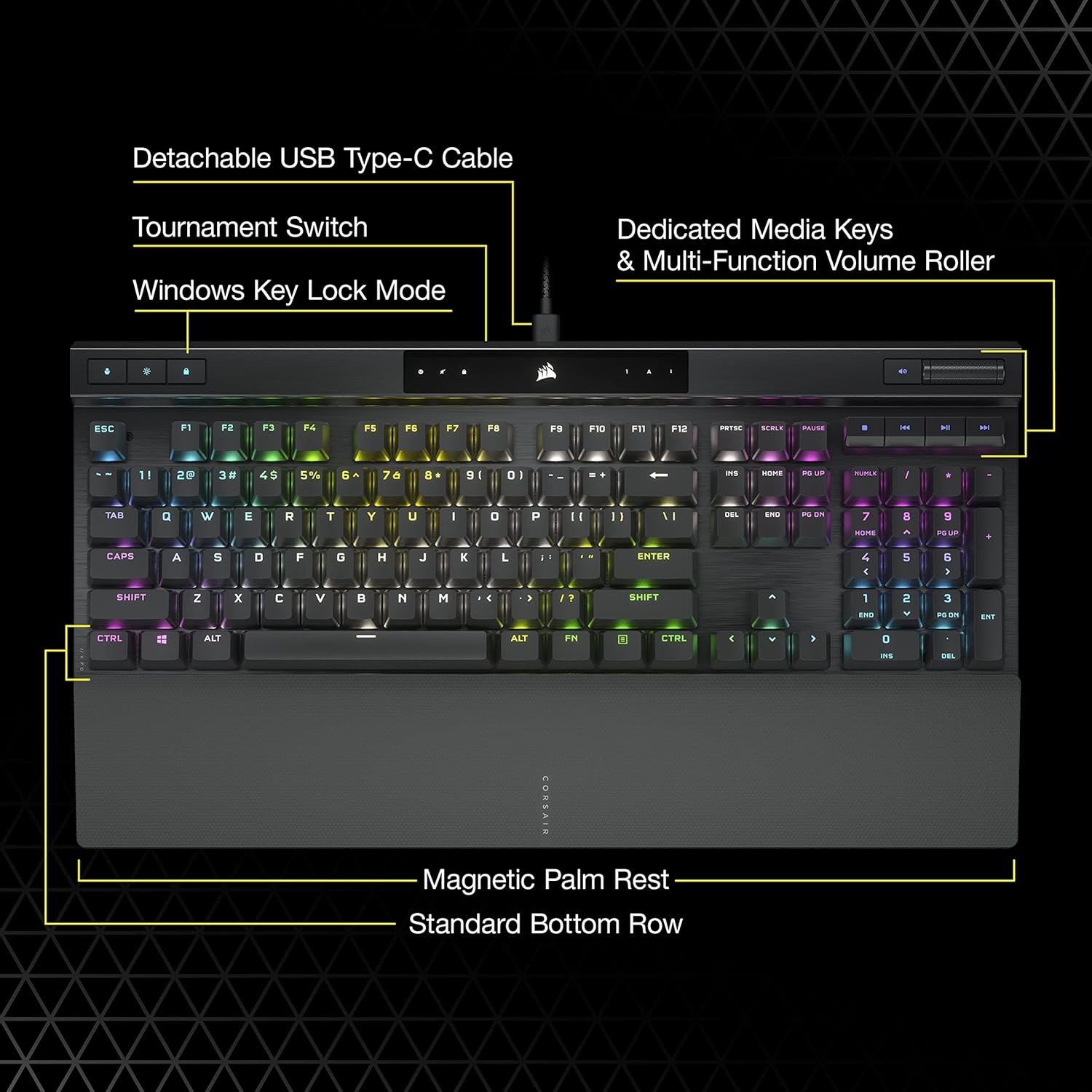 CORSAIR K70 MK.2 RGB CHERRY MX BROWN MECHANICAL GAMING KEYBOARD