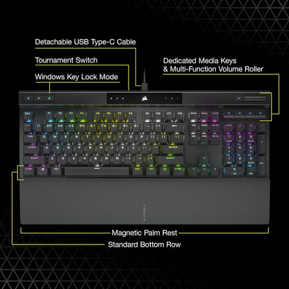 CORSAIR K70 MK.2 RGB CHERRY MX BROWN MECHANICAL GAMING KEYBOARD
