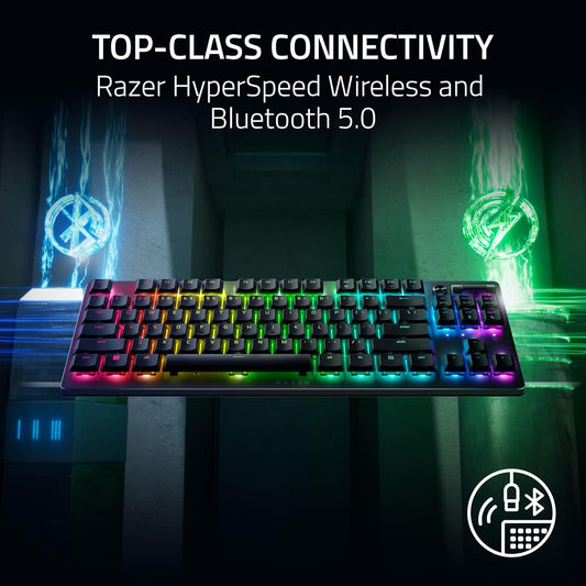 RAZER DEATHSTALKER V2 PRO TENKEYLESS - WIRELESS LOW PROFILE OPTICAL GAMING KEYBOARD (LINEAR RED SWITCH) RZ03-04370100-R3M1