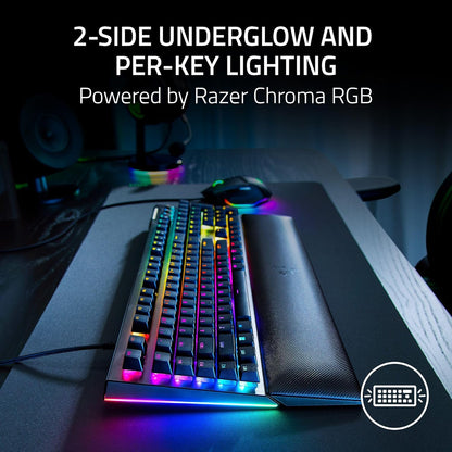 RAZER BLACKWIDOW V4 - MECHANICAL GAMING KEYBOARD (GREEN SWITCH) RZ03-04690100-R3M1