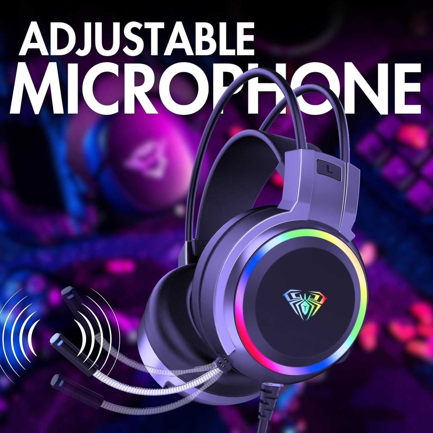 AULA S608 WIRED GAMING HEADSET |RGB (BLACK)