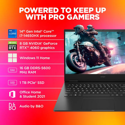 HP OMEN 16 GAMING WF1096TX [CI7-14650HX 14TH GEN/16GB/1TB SSD/WIN11 HOME/16.0 INCH/8GB-RTX4060 GRAPHICS /1 YEAR(S)/BLACK]